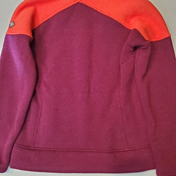 Spyder Women's Bliss Zip UP Hoodie New Without Tags Burgundy and Orange. - Picture 5 of 8